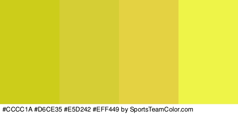 #CCCC1A #D6CE35 #E5D242 #EFF449 Colors