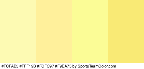 #FCFAB3 #FFF19B #FCFC97 #F9EA75 Colors