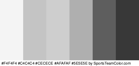 #F4F4F4 #C4C4C4 #CECECE #AFAFAF #5E5E5E #383838 Colors