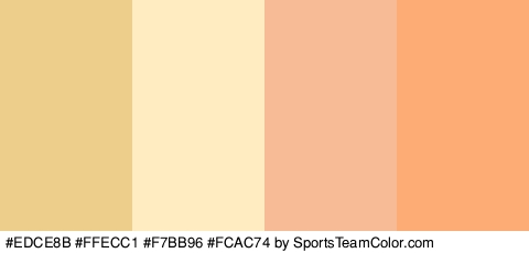 #EDCE8B #FFECC1 #F7BB96 #FCAC74 Colors