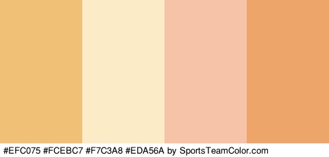 #EFC075 #FCEBC7 #F7C3A8 #EDA56A Colors