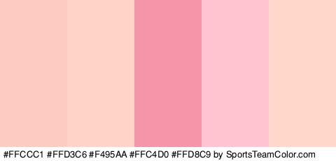 #FFCCC1 #FFD3C6 #F495AA #FFC4D0 #FFD8C9 Colors