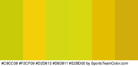 #C8CC08 #F2CF09 #D2D813 #D8D811 #E2BD00 #D1AD0C Colors