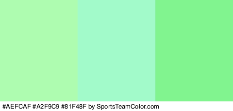 #AEFCAF #A2F9C9 #81F48F Colors