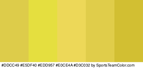 #DDCC49 #E5DF40 #EDD957 #E0CE4A #D3C032 Colors