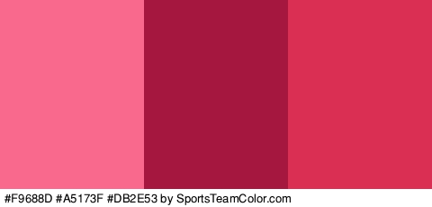 #F9688D #A5173F #DB2E53 Colors