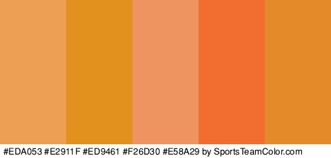 #EDA053 #E2911F #ED9461 #F26D30 #E58A29 Colors