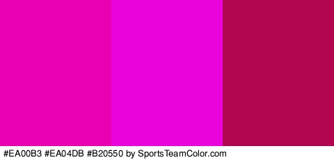 #EA00B3 #EA04DB #B20550 Colors