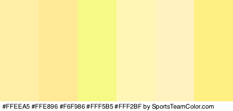 #FFEEA5 #FFE896 #F6F986 #FFF5B5 #FFF2BF #FFF082 Colors