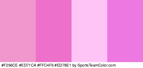 #F296CE #ED71CA #FFC4F6 #ED78E1 Colors