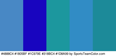 #4888C4 #1805BF #1C979E #318BC4 #1D8A99 Colors