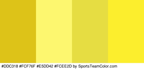 #DDC318 #FCF76F #E5DD42 #FCEE2D Colors