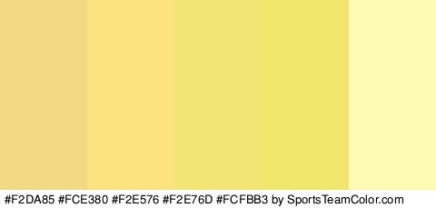 #F2DA85 #FCE380 #F2E576 #F2E76D #FCFBB3 Colors