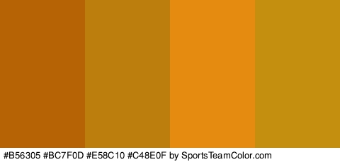 #B56305 #BC7F0D #E58C10 #C48E0F Colors