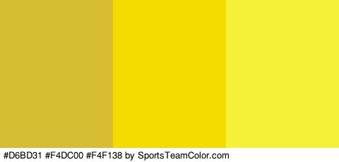 #D6BD31 #F4DC00 #F4F138 Colors