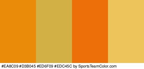 #EA8C09 #D3B045 #ED6F09 #EDC45C Colors