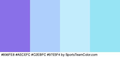 #896FE8 #AECEFC #C2EBFC #97E5F4 Colors