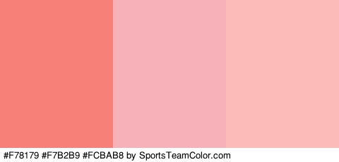 #F78179 #F7B2B9 #FCBAB8 Colors