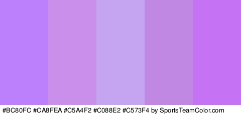 #BC80FC #CA8FEA #C5A4F2 #C088E2 #C573F4 Colors