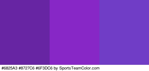 #6825A3 #8727C6 #6F3DC6 Colors