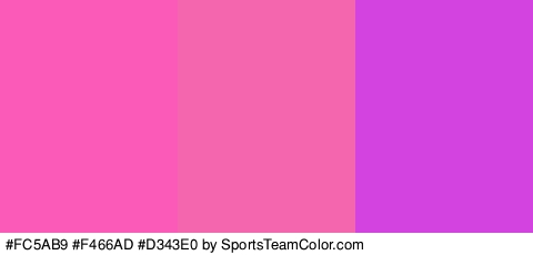 #FC5AB9 #F466AD #D343E0 Colors