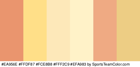 #EA956E #FFDF87 #FCE8B8 #FFF2C9 #EFA983 #EDCC84 Colors