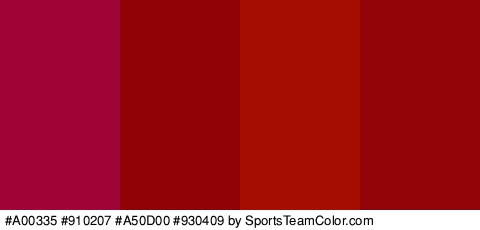 #A00335 #910207 #A50D00 #930409 Colors