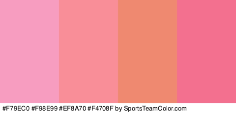 #F79EC0 #F98E99 #EF8A70 #F4708F Colors