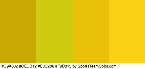 #C9A802 #CECB12 #E8C206 #F9D313 Colors