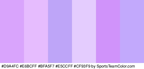 #D9A4FC #E6BCFF #BFA5F7 #E5CCFF #CF93F9 #C2A9FC Colors