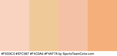 #F9D3C0 #EFC997 #F4C0A6 #F4AF7A Colors