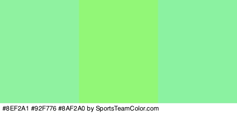 #8EF2A1 #92F776 #8AF2A0 Colors