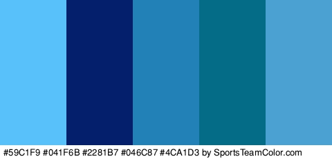 #59C1F9 #041F6B #2281B7 #046C87 #4CA1D3 Colors