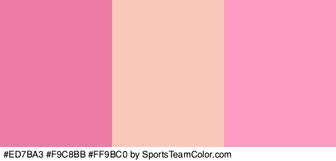 #ED7BA3 #F9C8BB #FF9BC0 Colors