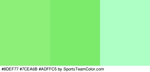 #8DEF77 #7CEA6B #ADFFC5 Colors