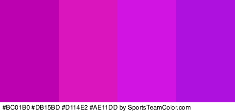 #BC01B0 #DB15BD #D114E2 #AE11DD Colors