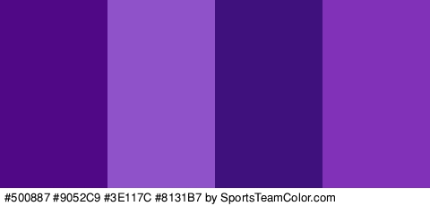 #500887 #9052C9 #3E117C #8131B7 Colors