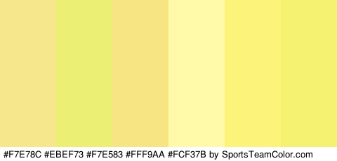 #F7E78C #EBEF73 #F7E583 #FFF9AA #FCF37B #F4F270 Colors