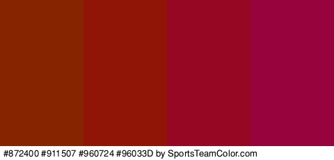 #872400 #911507 #960724 #96033D Colors