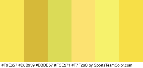 #F9E657 #D6B939 #DBDB57 #FCE271 #F7F26C #F7DF47 Colors