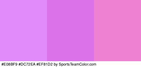 #E08BF9 #DC72EA #EF81D2 Colors