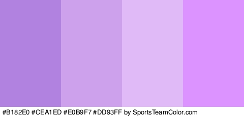 #B182E0 #CEA1ED #E0B9F7 #DD93FF Colors