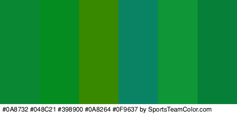 #0A8732 #048C21 #398900 #0A8264 #0F9637 #067F38 Colors