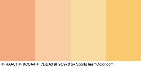 #F4AA81 #F9CCA4 #F7DBA0 #F9C970 Colors