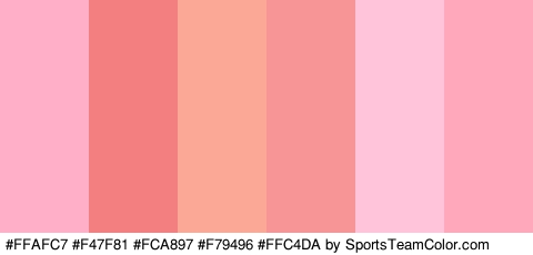 #FFAFC7 #F47F81 #FCA897 #F79496 #FFC4DA #FFA8BC Colors