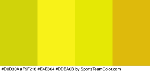 #D0D30A #F9F218 #E4E804 #DDBA0B Colors