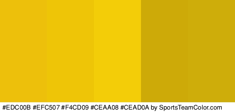 #EDC00B #EFC507 #F4CD09 #CEAA08 #CEAD0A Colors