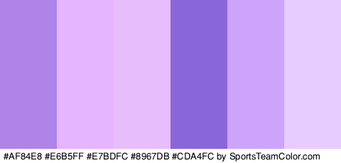 #AF84E8 #E6B5FF #E7BDFC #8967DB #CDA4FC #E6CCFF Colors