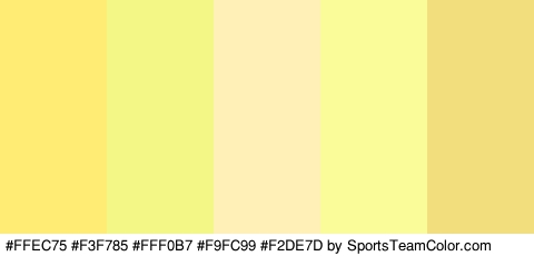 #FFEC75 #F3F785 #FFF0B7 #F9FC99 #F2DE7D Colors