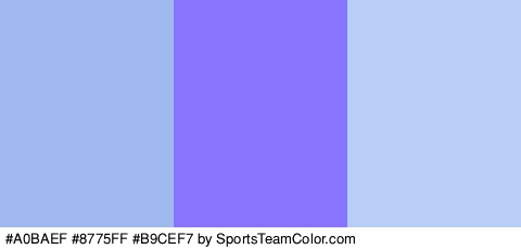 #A0BAEF #8775FF #B9CEF7 Colors